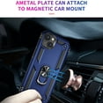 thumbnail image 5 of Compatible with iPhone 13 Case Built-in 360 Ring Holder Kickstand, Extreme Protection Military Armor Magnetic Car Dual Layer Protective Heavy Duty Phone Cover For iPhone 13,Blue, 5 of 8