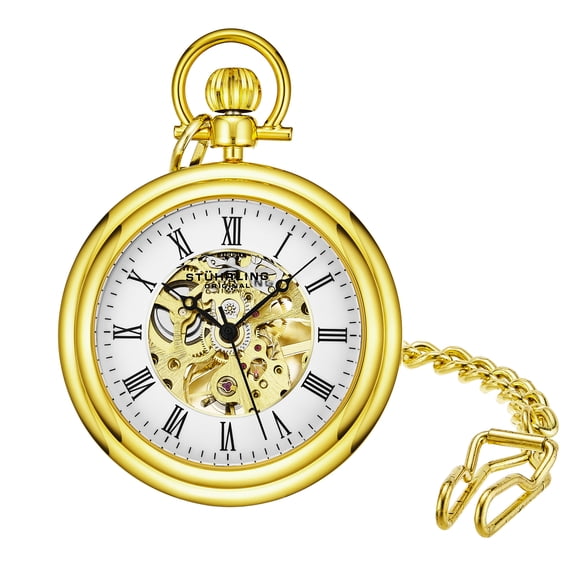 Reloj de bolsillo Skeleton de 47 mm con cuerda manual