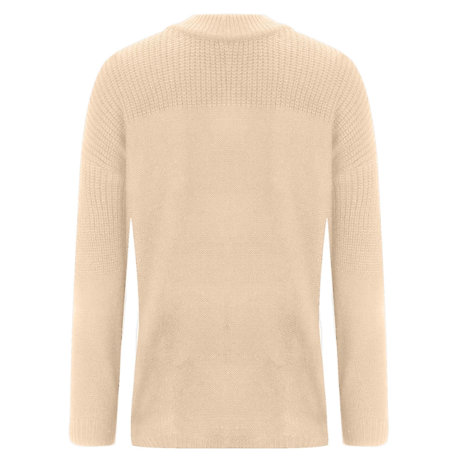 Holzkary Women's Casual Long Sleeve Sweaters Women's Casual Long Sleeve Sweaters Loose Crewneck Knit Solid Pullover Sweater Jumper Tops Loose Crewneck Knit Solid Pullover Sweater Jumper Tops Khaki M