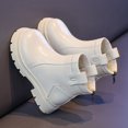 thumbnail image 4 of Cethrio Little Girls Ankle Boots, Outdoor Side Zipper Round Toe Soft Sole Fall Winter Shoes White Size 11.5 Little Kids, 4 of 6