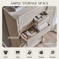 thumbnail image 6 of Aitjunz 54.7" Tall Dresser, Modern 7 Dressers & Chests of Drawers for Bedroom, Wood Dresser w/ Rounded Corner & Handless Design for Living Room, Cream, 6 of 7