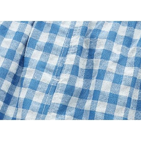 

nsendm Children Toddler Kids Infant Baby Boys Girls Plaid Breathable Pants Trousers Outfits Clothes Kids Clothes Boys 5t Pants Blue 18-24 Months