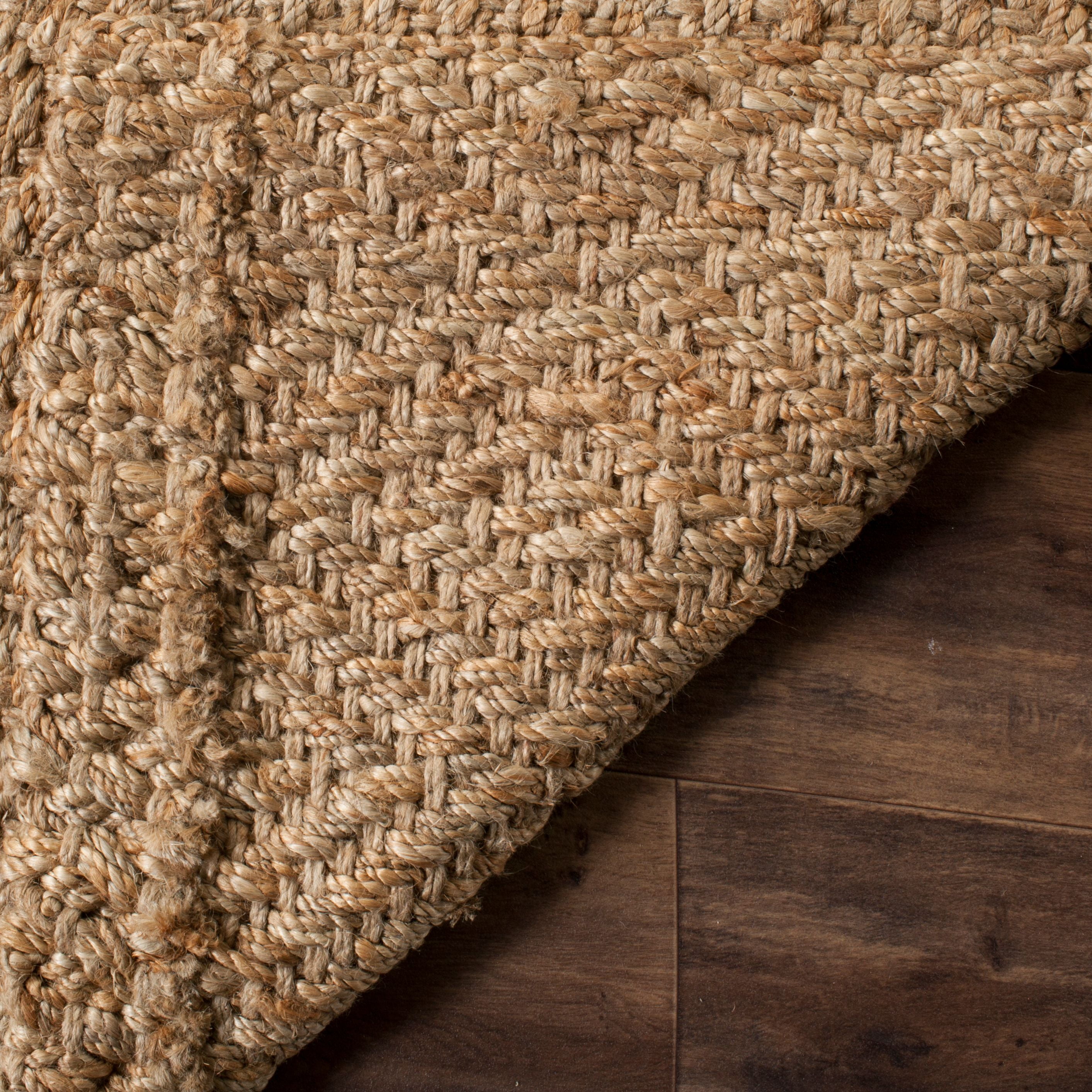 SAFAVIEH Natural Fiber Emory Geometric Jute Runner Rug, Natural, 2'3" x 22'