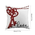 thumbnail image 3 of chaungfeng Valentines Day Throw Pillow Covers 18 x 18 Inch, Love Heart Tree Spring Farmhouse Red Cushion Case for Home Living Room Bedroom Sofa Couch Decoration (#25), 3 of 6