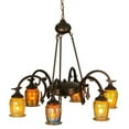 thumbnail image 5 of Meyda Tiffany 149190 Favrile 6 Light 28" Wide Chandelier - Custom / Mahogany Bronze, 5 of 5