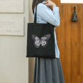 thumbnail image 5 of JEUXUS Butterfly Lover 2 Pcs Canvas Tote Bags Cute Aesthetic Tote Bags with Zipper Black, 5 of 8