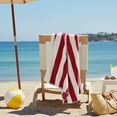 thumbnail image 3 of Serviette de plage à rayures Cabana de Mainstays, rouge, 3 of 5