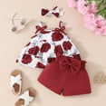 thumbnail image 2 of Bjutir Fashion Outfit Set For Summer Toddler Girls Sleeveless Floral Vest T Shirt Tops Shorts Outfits 3-6 Months, 2 of 7