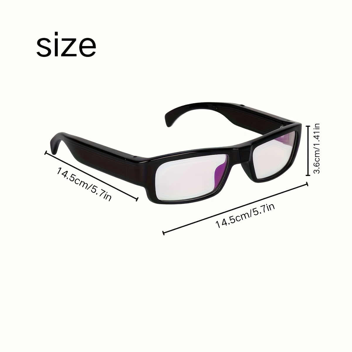 Smart Glasses with Camera, 1080P HD Camera,  Recorder Camcorder Eye Protection DV Camera glasses Video glasses, Recording Portable Camera Ultra Clear Camera Glasses with 64GB Memory Card, Long-lastin