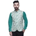 thumbnail image 1 of Atasi Block Printed Wedding Jackets For Men Nehru Jacket Waist Coat For Festive Season-XX-Large, 1 of 6
