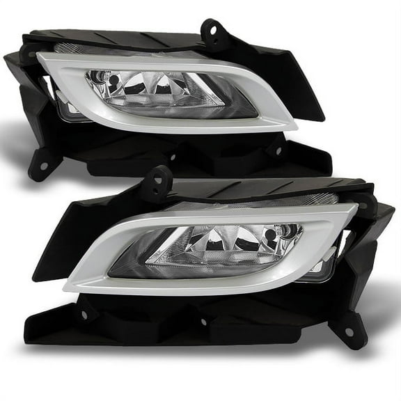 AKKON - For Mazda 3 Mazda3 Sedan/Wagon Clear Fog Lights Driver/Passenger Lamps with Switch/Bulbs/Bezel