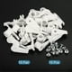 thumbnail image 3 of Uxcell Clips de Pantalla de Techo de 4.5mm Fijación de Ganchos Accesorios de Luz Plástico Blanco 15 Pares, 3 of 6