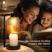 Nurforta Candle Warmer Lamp with Timer: Adjustable Height Dimmable Candle Warmer 24-Hour Cycle Timer - Mother's Day Gifts for Mom Home Decor House Warming Gifts New Home