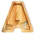 thumbnail image 1 of Hucha con monograma de madera, alcancía con letras mayúsculas, alcancía con iniciales, regalo de cumpleaños para niños Az oso de fresa  Hogar, 1 of 4