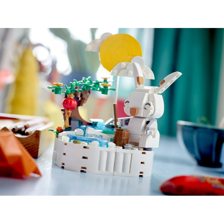 LEGO Jade Rabbit Building Toy Set, Mid-Autumn Festival Display