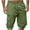 ZA-Green, variant on Jsaierl Mens Cargo Shorts Elastic Waist Outdoor Work Shorts Summer Casual Below the Knee Athletic Shorts with Multi Pockets