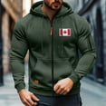 thumbnail image 6 of safuny Mens Zip Up Hoodies Sweatshirt Casual Workout Athletic Travel with Pockets Fall Jacket Army Green L, 6 of 7