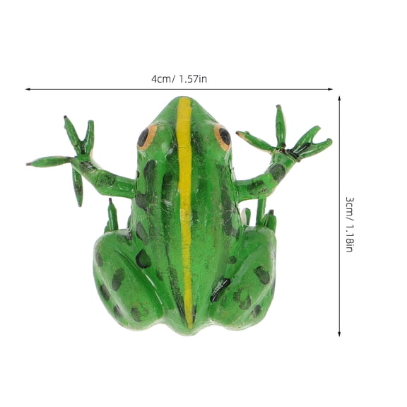 Amosfun Lifelike Ceramic Frog Sculpture for Garden Balcony and Outdoor Decor