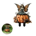 thumbnail image 5 of Sunshinehomely Halloween Witch Fairy Pumpkin Signs, Halloween Pumpkin Witch Figurine, Fairy Witch Halloween Decor, Halloween Acrylic Garden Stake Ground Plug Decoration, 5 of 6