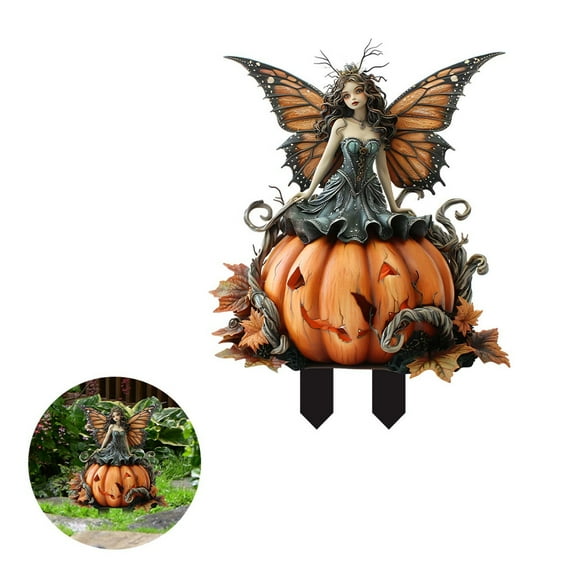 Matoen Halloween Decorations Outdoor, Acrylic Pumpkin Decorative Garden Stakes with Pumpkins Ghosts Halloween Decorations for Home, Yard Signs for Garden Lawn Patio Halloween Decor