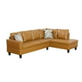 thumbnail image 2 of Star Home Living Corp Chris Faux Leather Right Facing Sectional Ginger, 2 of 11