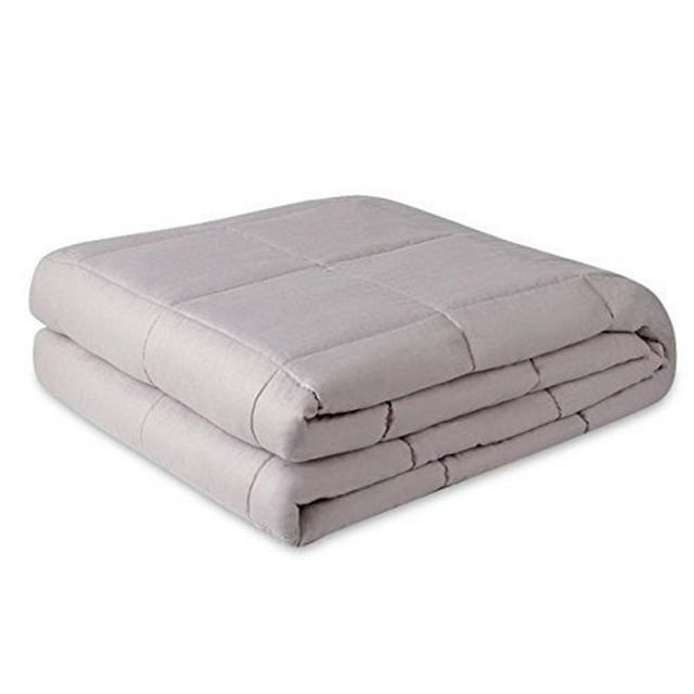Couverture Pondérée pour Adulte en Coton Naturel 48"x72 Pouces 12 Lb