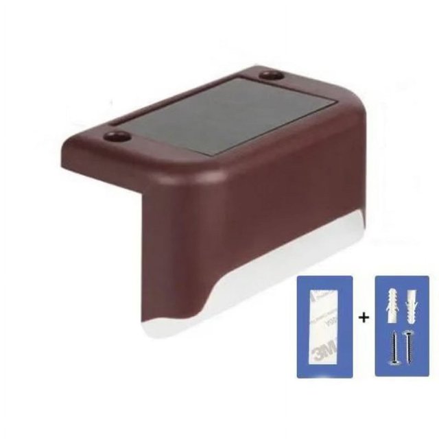 Paquete de 4 luces solares para cubierta, luces Led solares para escalones, luces impermeables para valla para valla de escalones al aire libre