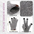 thumbnail image 5 of FZ FANTASTIC ZONE Woman Men Winter Warm Hat Beanie Long Scarves Touch Screen Gloves Knit Set,Grey, 5 of 8
