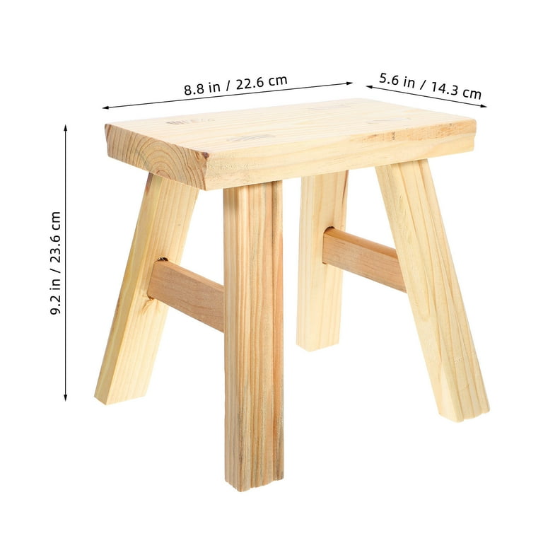 Supvox Entrance Shoe Changing Stool Wood Rectangular 1Pack