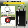 thumbnail image 6 of SKYSHALO 30 Gallon Gas Caddy, Black,Fuel Storage Tank with Wheels, Portable Fuel Caddy with Manuel Transfer Pump, Gasoline Diesel Fuel Container For Cars, Lawn Mowers, 6 of 9
