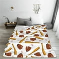 thumbnail image 5 of Zufioo Baseball Sport Fleece Blanket Queen Size,Plush Bed Blanket,Ultra Soft Throw Blanket,Plush Fuzzy Cozy Blanket Perfect for Bed,Couch-80"x60", 5 of 7