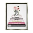 thumbnail image 5 of Stupell Industries Book Stack Fashion Candle Pink Rose Luster Gray Framed Floating Canvas Wall Art, 24x30, by Amanda Greenwood, 5 of 5