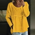 thumbnail image 2 of MEICHEN Womens Fall Casual Tops Long Sleeves Crewneck Printed T Shirts Loose Comfy Going Out Tee Shirts, 2 of 5