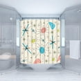 thumbnail image 3 of Mid Century Shower Curtain Retro Atomic Starbursts Modern Abstract 50s Geometric Iconic Bathroom Decor Polyester Curtains with Hooks, 3 of 6
