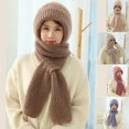 thumbnail image 4 of Integrated Ear Protection Windproof Caps Scarf Knitting Hat Thickening, 4 of 9