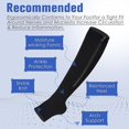 thumbnail image 3 of Wabjtam Zipper Compression Socks-2pairs Calf Knee High Open Toe Compression Stocking (black/nude, Large-x-large), 3 of 5