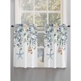 thumbnail image 3 of Kitchen Curtains 54 Inches length, Green Teal Eucalyptus Window Treatment Curtain Drapes, Coastal Summer Starfish Thermal Insulated Drapes for Basement Hotel RV, 42"x54", 2 Panels, 3 of 7