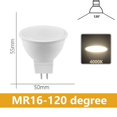 thumbnail image 1 of Foco LED MR16 GU5.3, 3W-8W, 220V, CA 110V, CA/CC 12V, ángulo de haz de 38/120 grados para el hogar, Bombilla interior de ahorro de energía para mesa, 1 of 4