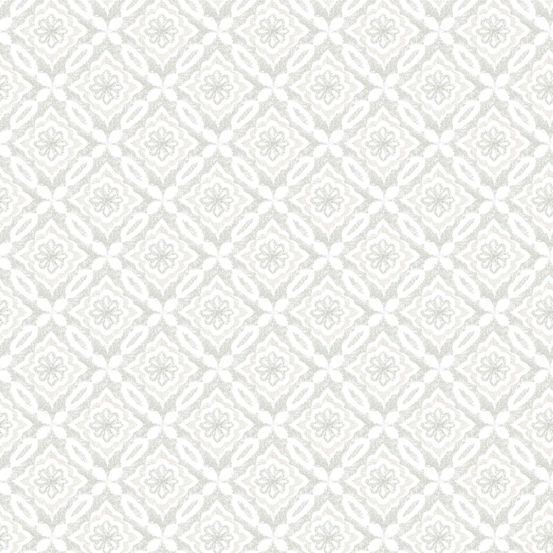 3122-10700 Hugson Quilted Damask Wallpaper with Homespun Pattern in Grey  Neutral Off White Colors Farmhouse Style Prepasted Acrylic Coated Paper -  