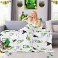 thumbnail image 3 of Happy St. Patrick''s Day Throw Flannel Blanket, Gnome Shamrock Fleece Blanket Fuzzy for Couch, Warm Cozy Lucky Clover Blanket Travel Bed Throws for Sofa, St. Patrick Day Decor, 50 x 60 Inches, 3 of 6