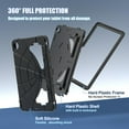 thumbnail image 2 of FIEWESEY Rugged Kids Case for Samsung-Galaxy-Tab-A9 8.7'' 2023, Shockproof Kid-Proof PC+Silicon Hybrid Heavy Duty Armor Cover with Dual Kickstand for Children (SM-X110/X115/X117), Black Black, 2 of 6