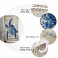 thumbnail image 3 of Watercolor Blue Turtle Shower Curtain, 48" x 72", Retro Sheet Music Watercolor Waterproof Bathroom Curtain Washable Shower Curtain Set with 12 Hooks, 3 of 6