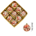 thumbnail image 3 of Twfbrm 9 Pcs Christmas Tree Ball Ornaments, Christmas Decorations 3.15" Large Hand-Painted Glitter Decorative Ball Pendants, Shatterproof Plastic Xmas Tree Hanging Baubles for Home Party Wedding, 3 of 6