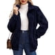 thumbnail image 2 of Chaqueta Suave y Cálida con Cremallera y Larga para Mujer Azul Marino L, 2 of 7