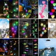 thumbnail image 5 of Carillón de viento solar, carillón de viento con forma de bola que cambia de color, móvil decorativo LED, regalos para mamá, luces decorativas para exteriores a prueba de agua, estrella transparente, 5 of 5