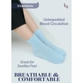 thumbnail image 5 of HUGH UGOLI Women Diabetic Ankle Socks, Super Soft & Thin Bamboo Socks, Wide & Loose, Non-Binding Top & Seamless Toe, 4 Pairs, Sky Blue, Shoe Size: 10-12, 5 of 5