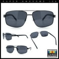 thumbnail image 3 of Mens Polarized Metal Rim Rectangle Agent Style Classy Manly Sunglasses Gunmetal - Black, 3 of 8