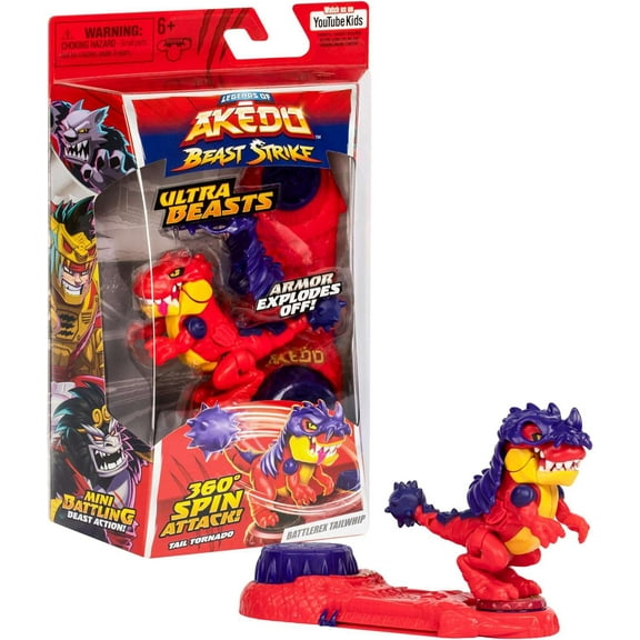 Legends of Akedo Ultra Beasts Battlerex Tailwhip Mini Battling Action Figure