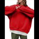 thumbnail image 2 of Sudaderas de Mujer con Cuello Redondo, Forro , Suéteres Oversize, Otoño 2025, Blusas Bonitas, Ropa Preppy Estilo-e L, 2 of 8