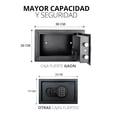 thumbnail image 3 of Caja Fuerte De Seguridad Digital Combinacion Gaon Para Dinero Color Negro 27 x 21 x 21 cm, 3 of 7